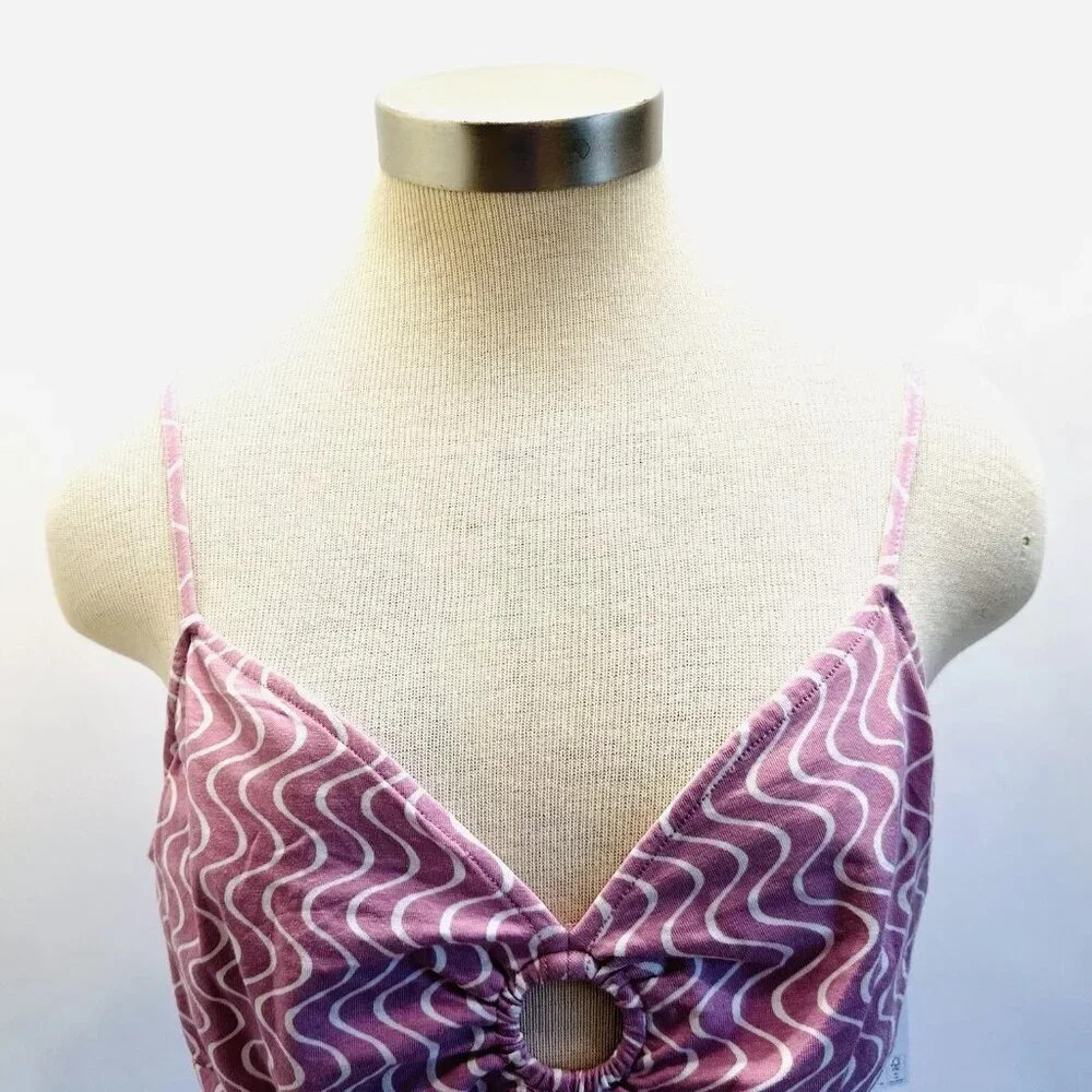 NWT SO GOODS FOR LIFE Juniors Sleeveless Straps Pullover V-Neck Purple Top Sz XL